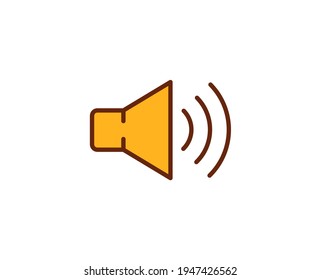 Volume flat icon. Thin line signs for design logo, visit card, etc. Single high-quality outline symbol for web design or mobile app. Siign outline pictogram.