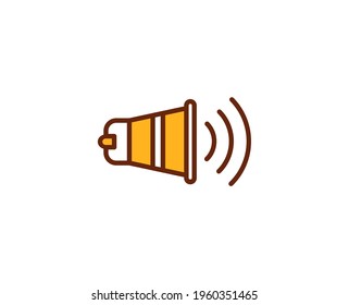 Volume flat icon. Thin line signs for design logo, visit card, etc. Single high-quality outline symbol for web design or mobile app. Siign outline pictogram.
