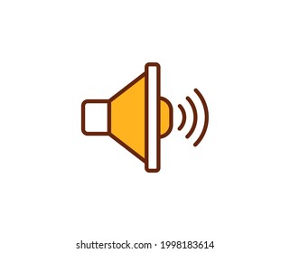 Volume flat icon. Thin line signs for design logo, visit card, etc. Single high-quality outline symbol for web design or mobile app. Siign outline pictogram.