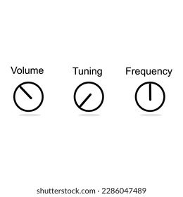 volume and frequency tuning panel button icon vector