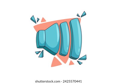 Volume Functional Music Flat Sticker Design
