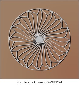 Volume geometric pattern on a brown background