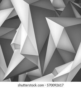 Volume geometric shape, 3d crystal background, abstraction low polygons wallpaper, vector design form