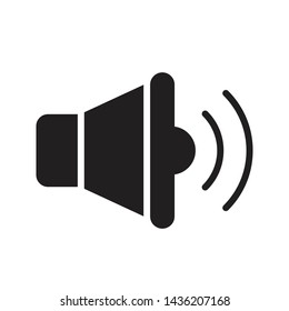 volume glyph flat vector icon