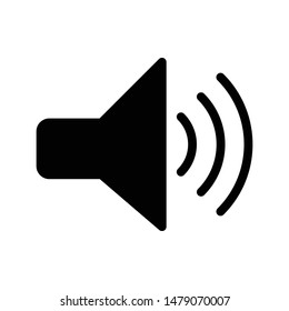 volume glyph flat vector icon