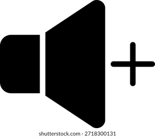 volume up glyph icon illustration vector