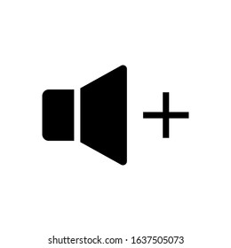 volume up glyph vector icon - ui icon vector