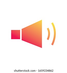 volume gradient style icon design, Music sound melody song musical art and composition theme Vector illustration