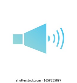 volume gradient style icon design, Music sound melody song musical art and composition theme Vector illustration