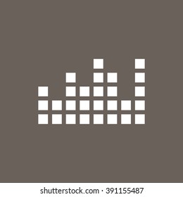 Volume Graph Icon on Dark Gray Color. Eps-10.