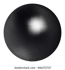 volume halftone  black and white ball