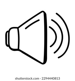 Icono dibujado a mano por volumen para uso premium 