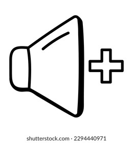 Icono dibujado a mano por volumen para uso premium 