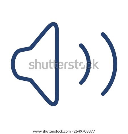 Volume high icon flat illustration outline logo