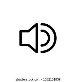 Volume high icon outline simple flat style illustration.
