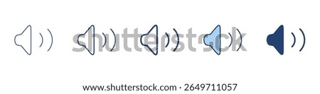 Volume high icon Symbol set collection