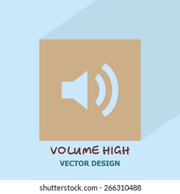 Volume high icon. vector design.