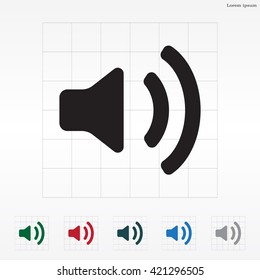 Volume high icon. vector design.
