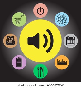 Volume high icon. vector design.