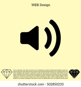 Volume high icon. vector design.