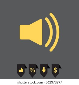 Volume high icon. vector design.