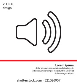 Volume high line icon. vector design.