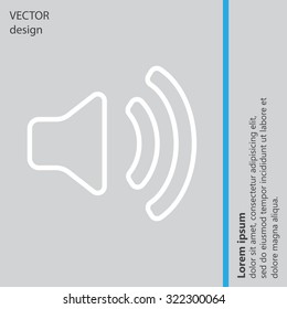 Volume high line icon. vector design.
