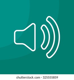 Volume high line icon. vector design.