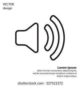 Volume high line icon. vector design.