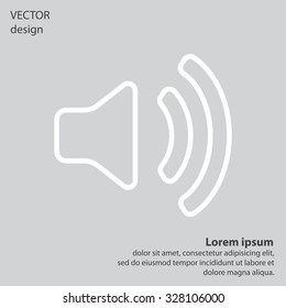 Volume high line icon. vector design.