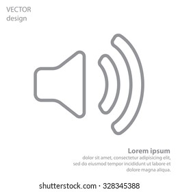 Volume high line icon. vector design.