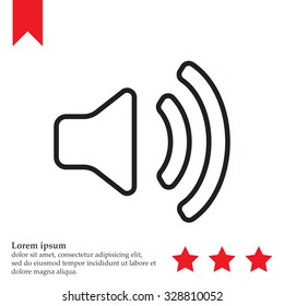 Volume high line icon. vector design.