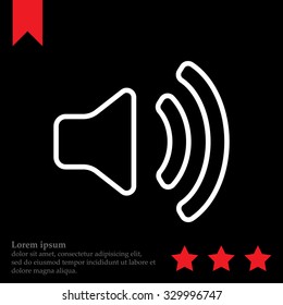 Volume high line icon. vector design.