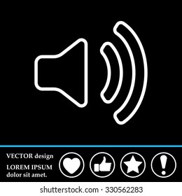 Volume high line icon. vector design.