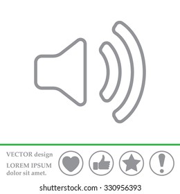 Volume high line icon. vector design.