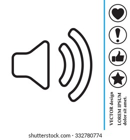 Volume high line icon. vector design.