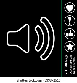 Volume high line icon. vector design.
