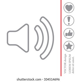 Volume high line icon. vector design.