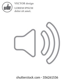 Volume high line icon. vector design.