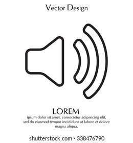 Volume high line icon. vector design.