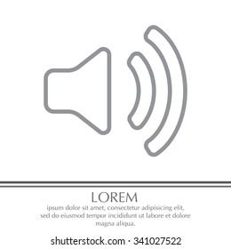 Volume high line icon. vector design.