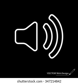 Volume high line icon. vector design.