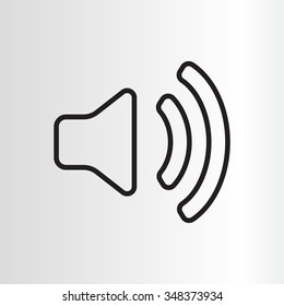Volume high line icon. vector design.