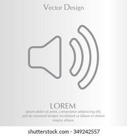Volume high line icon. vector design.