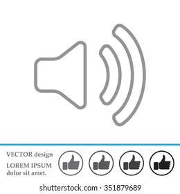 Volume high line icon. vector design.