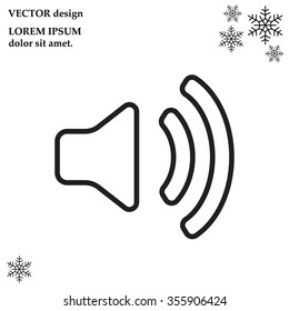 Volume high line icon. vector design.