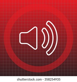 Volume high line icon. vector design.