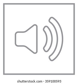 Volume high line icon. vector design.