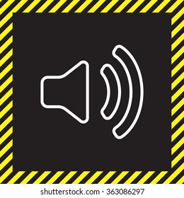 Volume high line icon. vector design.
