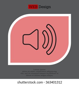 Volume high line icon. vector design.